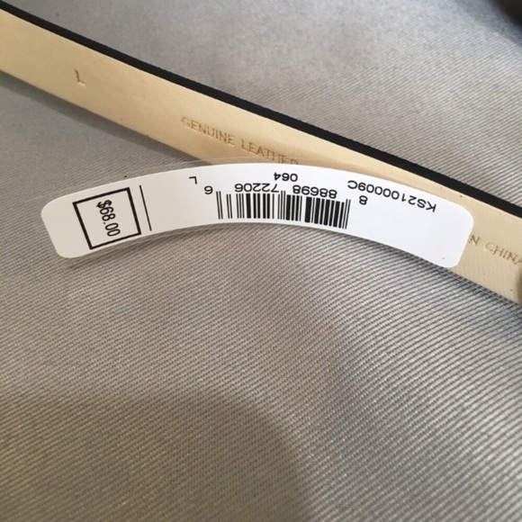 LAST ONE! NWT Kate Spade Black Leather & Gold Belt - Picture 6 of 6